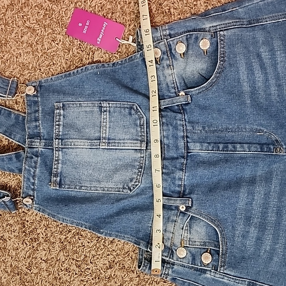 Baggy Barrel Blue Women's Denim Overalls - Picture 6 of 7